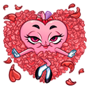 Стикер Сердце-чан #12 ВКонтакте
