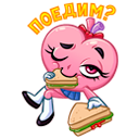 Стикер Сердце-чан #14 ВКонтакте