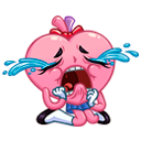 Стикер Сердце-чан #20 ВКонтакте