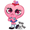 Стикер Сердце-чан #21 ВКонтакте