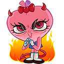 Стикер Сердце-чан #23 ВКонтакте