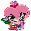 Стикер Сердце-чан #26 ВКонтакте