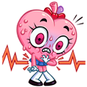 Стикер Сердце-чан #28 ВКонтакте