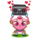 Стикер Сердце-чан #30 ВКонтакте