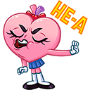 Стикер Сердце-чан #31 ВКонтакте