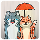 Стикер Кошачьи нежности #19 ВКонтакте