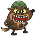 Стикер Сержант Пёс #14 ВКонтакте