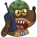 Стикер Сержант Пёс #38 ВКонтакте