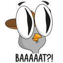 Стикер Подозрительная Сова #13 ВКонтакте