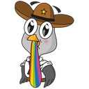 Стикер Подозрительная Сова #15 ВКонтакте