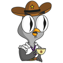 Стикер Подозрительная Сова #24 ВКонтакте