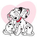 Стикер 101 далматинец #5 ВКонтакте