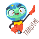 Стикер Пришелец Гриша #2 ВКонтакте