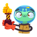 Стикер Пришелец Гриша #6 ВКонтакте