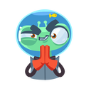 Стикер Пришелец Гриша #8 ВКонтакте