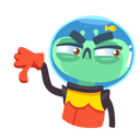 Стикер Пришелец Гриша #10 ВКонтакте