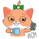 Стикер СберКот и Куся #2 ВКонтакте