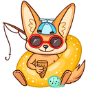 Стикер Беззаботное лето #47 ВКонтакте