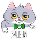 Стикер СберКот и Куся #12 ВКонтакте