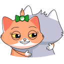 Стикер СберКот и Куся #17 ВКонтакте