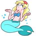 Стикер Русалка Марина #9 ВКонтакте