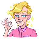 Стикер Курортный Роман #6 ВКонтакте