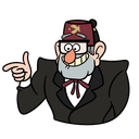 Стикер Дядя Стэн из Гравити Фолз #7 ВКонтакте