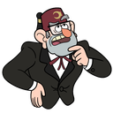 Стикер Дядя Стэн из Гравити Фолз #22 ВКонтакте