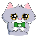 Стикер СберКот и Куся #22 ВКонтакте