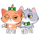 Стикер СберКот и Куся #24 ВКонтакте