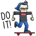 Стикер Скелетоха #28 ВКонтакте